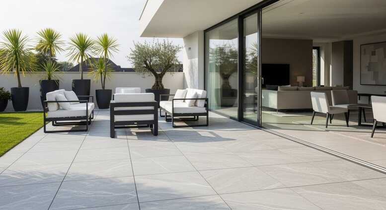 Wie gestaltet man eine moderne Terrasse mit Terrassensteinen?